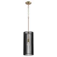 Quorum Finura 18" 1-LT Pendant - Aged Brass  - 818-1-80