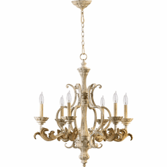 Quorum Florence 6-LT Chandelier - Persian White - 6037-6-70