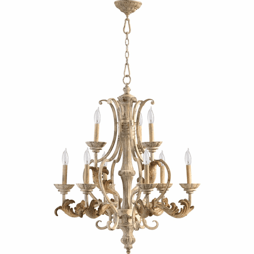Quorum Florence 9-LT Chandelier - Persian White - 6037-9-70
