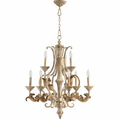 Quorum Florence 9-LT Chandelier - Persian White - 6037-9-70