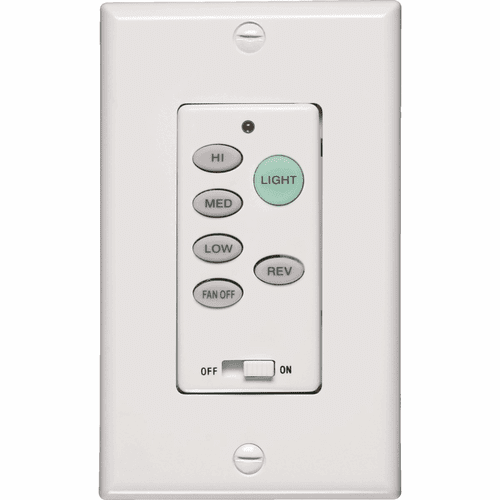 Quorum Fwd/Rev Ceiling Fan Wall Control - White - 7-1301-0
