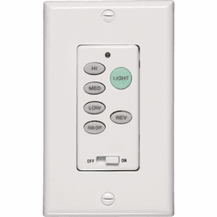 Quorum Fwd/Rev Ceiling Fan Wall Control - White - 7-1301-0