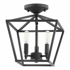 Quorum Gabriel 3-LT Ceiling Mount - Noir  - 304-10-69