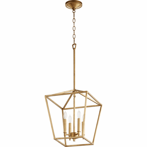 Quorum Gabriel 4-LT Entry Light - Gold Leaf - 604-4-74
