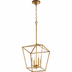 Quorum Gabriel 4-LT Entry Light - Gold Leaf - 604-4-74