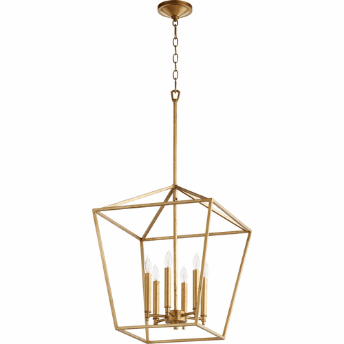 Quorum Gabriel 6-LT Entry Light - Gold Leaf - 604-6-74