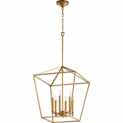 Quorum Gabriel 6-LT Entry Light - Gold Leaf - 604-6-74