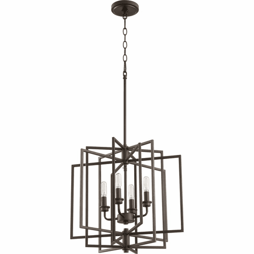 Quorum Hammond 4-LT Pendant - Oiled Bronze  - 888-4-86