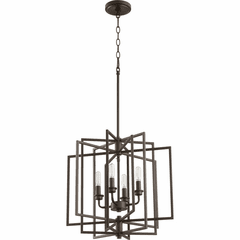 Quorum Hammond 4-LT Pendant - Oiled Bronze  - 888-4-86