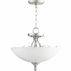 Quorum Jardin 3-LT Dual Mount - Satin Nickel - 2827-15-65 Quorum Jardin 3-LT Dual Mount - Satin Nickel - 2827-15-65