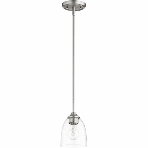Quorum Jardin Pendant - Satin Nickel W/ Clear/Seeded - 3127-265