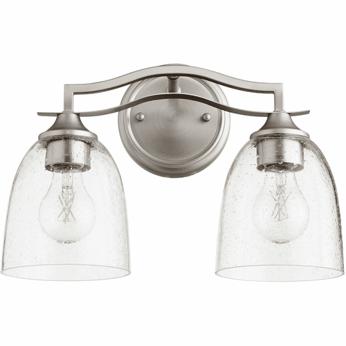 Quorum Jardin Vanity - Satin Nickel W/ Clear/Seeded - 5027-2-265