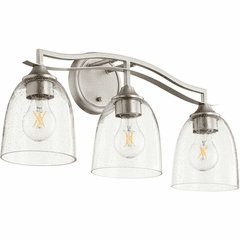 Quorum Jardin Vanity - Satin Nickel W/ Clear/Seeded - 5027-3-265