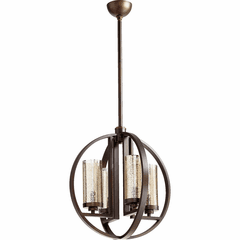 Quorum Julian 4-LT Chandelier - Oiled Bronze - 603-4-86 Quorum Julian 4-LT Chandelier - Oiled Bronze - 603-4-86