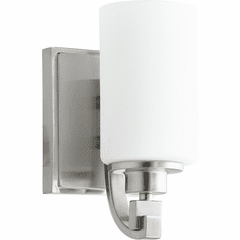 Quorum Lancaster 1-LT Wall Mount - Satin Nickel - 5407-1-65 Quorum Lancaster 1-LT Wall Mount - Satin Nickel - 5407-1-65
