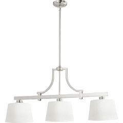Quorum Lancaster 3-LT Island Light - Satin Nickel - 6507-3-65