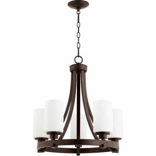 Quorum Lancaster 5-LT Chandelier - Oiled Bronze - 6207-5-86