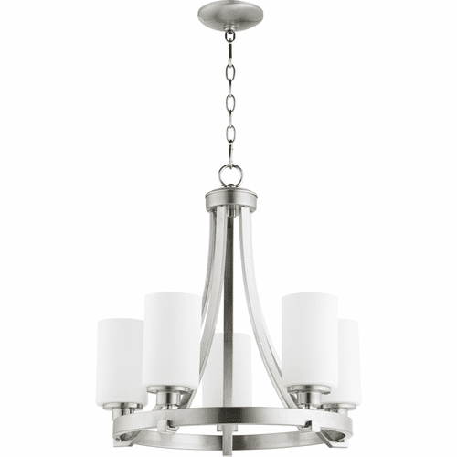 Quorum Lancaster 5-LT Chandelier - Satin Nickel - 6207-5-65