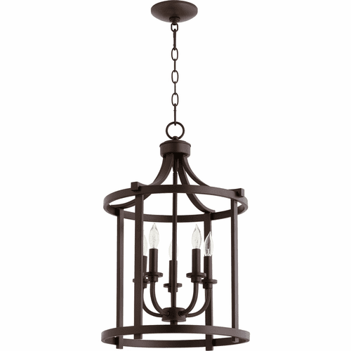 Quorum Lancaster 5-LT Entry Light - Oiled Bronze - 6807-5-86