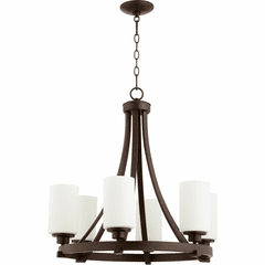 Quorum Lancaster 6-LT Chandelier - Oiled Bronze - 6207-6-86