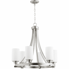 Quorum Lancaster 6-LT Chandelier - Satin Nickel - 6207-6-65