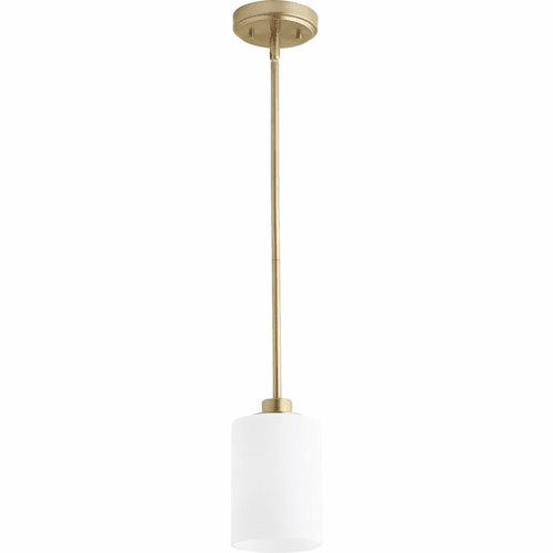 Quorum Lancaster Mini Pendant - Aged Brass - 3207-80