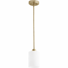 Quorum Lancaster Mini Pendant - Aged Brass - 3207-80 Quorum Lancaster Mini Pendant - Aged Brass - 3207-80