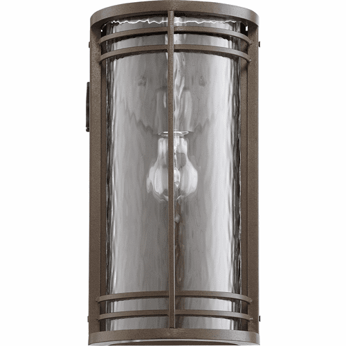 Quorum Larson 7" Clear Outdoor Sconce - Oiled Bronze  - 7916-186