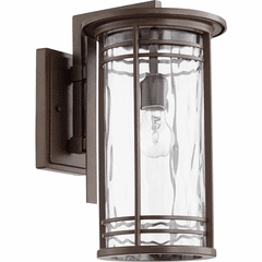 Quorum Larson 9" Clear Outdoor Lantern - Oiled Bronze - 7916-9-186 Quorum Larson 9" Clear Outdoor Lantern - Oiled Bronze - 7916-9-186