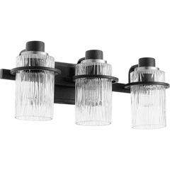 Quorum Lazo 3-LT Bath Vanity Light - Noir - 527-3-69 Quorum Lazo 3-LT Bath Vanity Light - Noir - 527-3-69