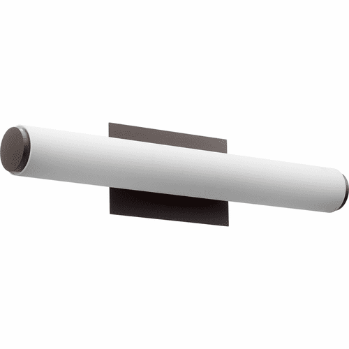 Quorum LED 24" Vanity - Oiled Bronze W/ Matte White Acrylic - 911-24-86