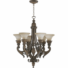 Quorum Madeleine 6-LT Chandelier - Corsican Gold - 6230-6-88