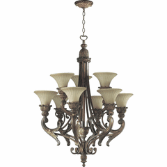 Quorum Madeleine 9-LT Chandelier - Corsican Gold - 6230-9-88
