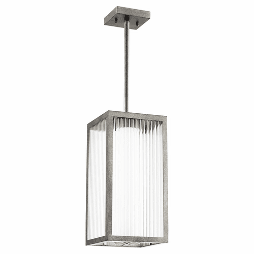Quorum Maestro 7" 3-LT Pendant - Weathered Zinc  - 9718-7-37