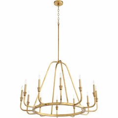 Quorum Marquee 12-LT Chandelier - Gold Leaf  - 6314-12-74