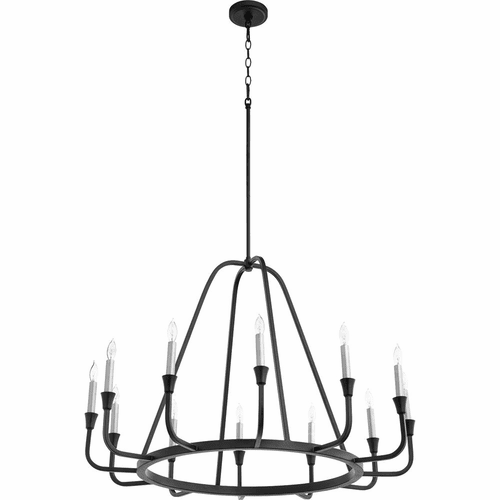Quorum Marquee 12-LT Chandelier - Noir  - 6314-12-69