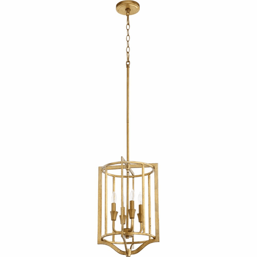 Quorum Marquee 4-LT Pendant - Gold Leaf  - 6814-4-74