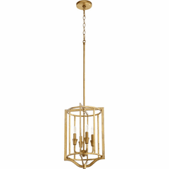 Quorum Marquee 4-LT Pendant - Gold Leaf  - 6814-4-74
