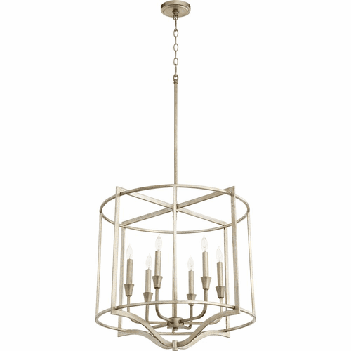 Quorum Marquee 6-LT Nook Light - Aged Silver Leaf  - 6414-6-60