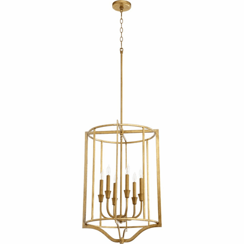 Quorum Marquee 6-LT Pendant - Gold Leaf  - 6814-6-74