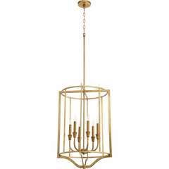 Quorum Marquee 6-LT Pendant - Gold Leaf  - 6814-6-74