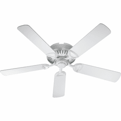 Quorum Medallion 52" 5-Blade Ceiling Fan - White - 51525-6 Quorum Medallion 52" 5-Blade Ceiling Fan - White - 51525-6