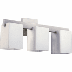 Quorum Modus 3-LT Vanity - Satin Nickel - 5076-3-65 Quorum Modus 3-LT Vanity - Satin Nickel - 5076-3-65