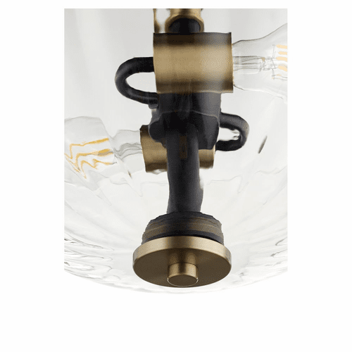 Quorum Monarch 2-LT Dual Mount - Noir w/ Aged Brass - 210-6980