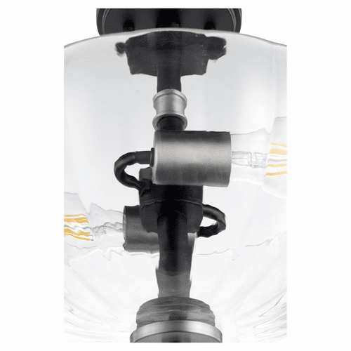 Quorum Monarch 2-LT Dual Mount - Noir w/ Satin Nickel - 210-6965