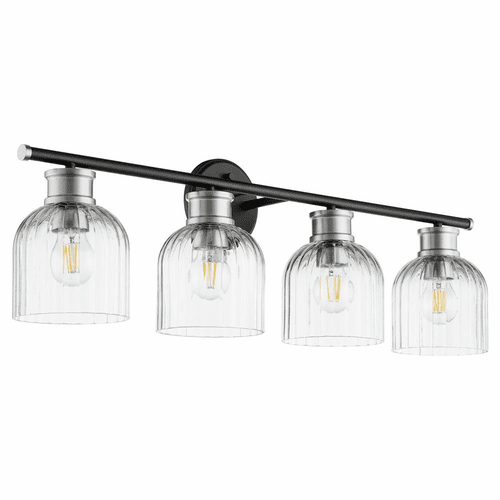 Quorum Monarch 4-LT Bath Vanity Light - Noir w/ Satin Nickel - 510-4-6965