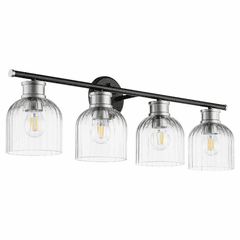 Quorum Monarch 4-LT Bath Vanity Light - Noir w/ Satin Nickel - 510-4-6965