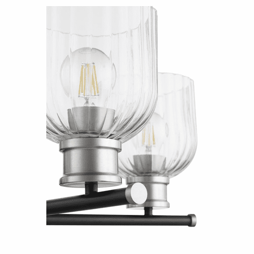 Quorum Monarch 5-LT Chandelier - Noir w/ Satin Nickel - 610-5-6965