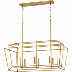 Quorum Monument 6-LT Linear - Gold Leaf - 8507-6-74 Quorum Monument 6-LT Linear - Gold Leaf - 8507-6-74