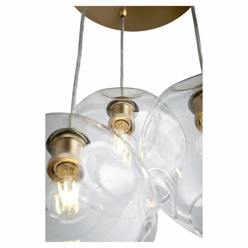 Quorum Numen 3-LT Pendant - Aged Brass  - 63-80